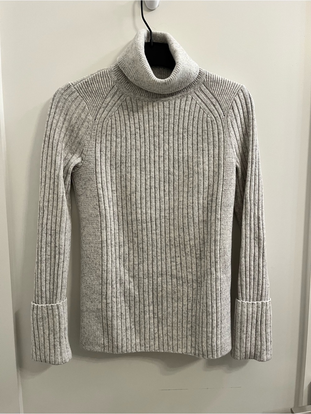 Club Monaco Gray Ribbed Turtle Neck Sweater